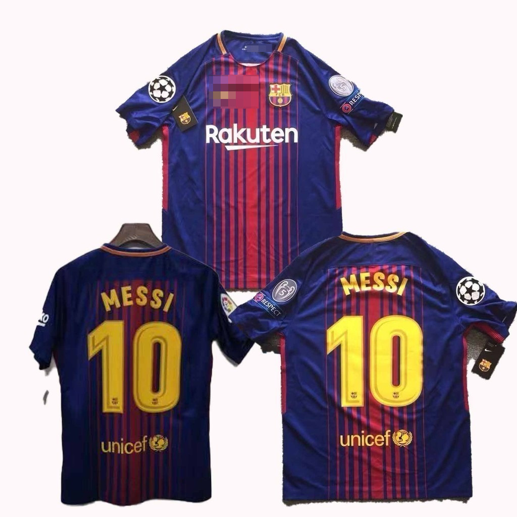 Retro Issue 17 18 Áo bóng đá Barcelona MESSI Áo bóng đá nam