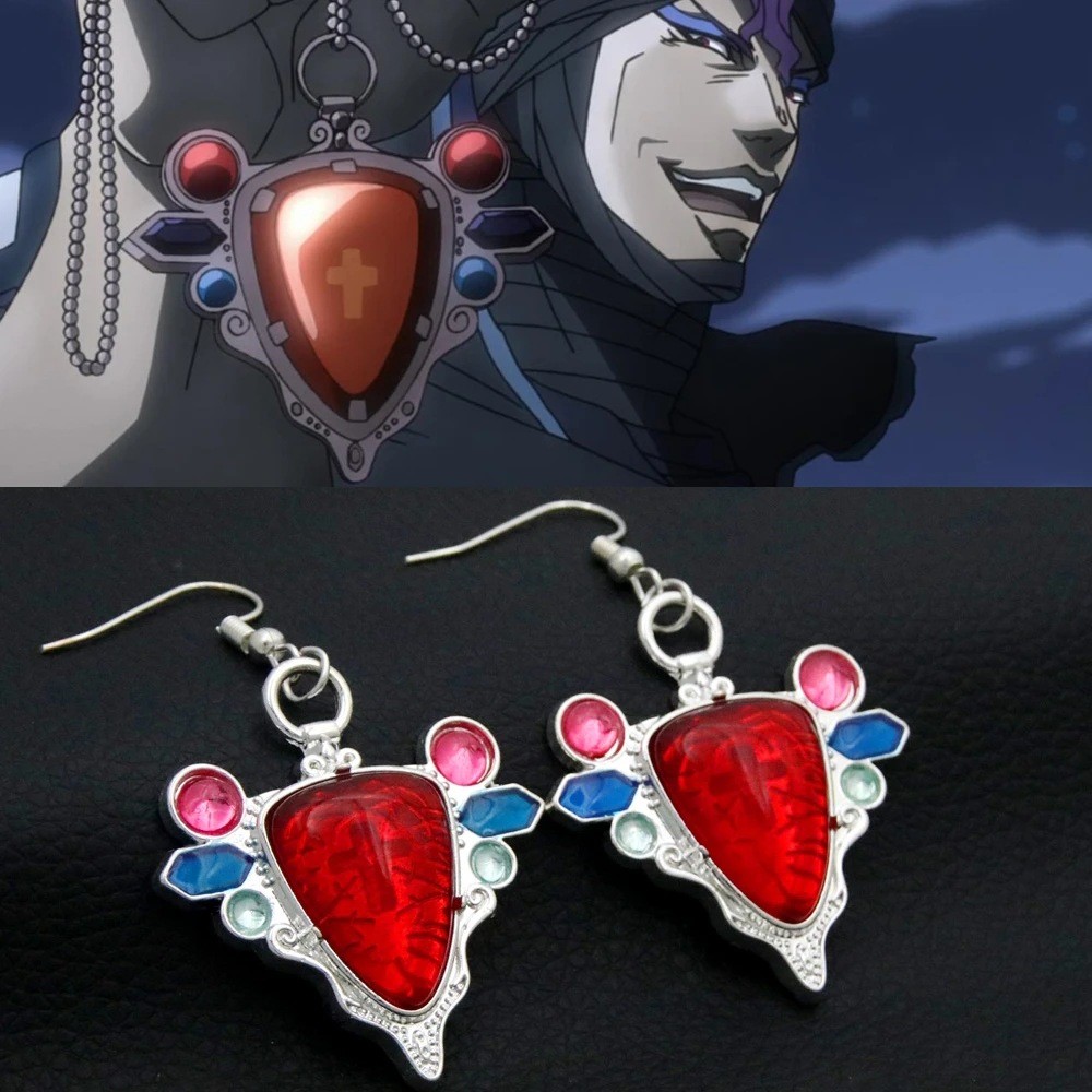 Anime Hàng Hóa JOJO Kỳ Dị Phiêu Lưu Aizhe Ruby Bông Tai Joseph cosplay Phụ Kiện Bông Tai