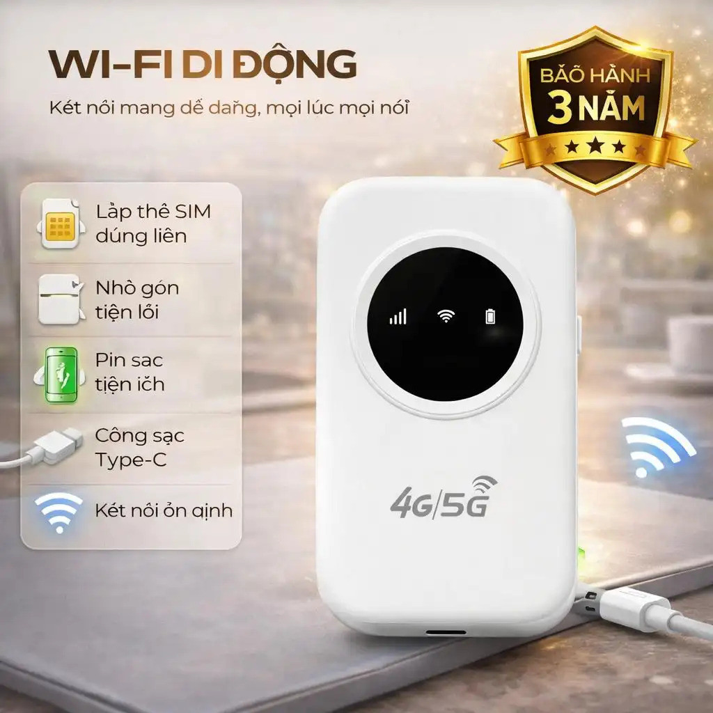 Bộ phát WiFi 4G router WiFi hotspot Mifi router SIM LTE router di động router không dây, hỗ trợ SIM 