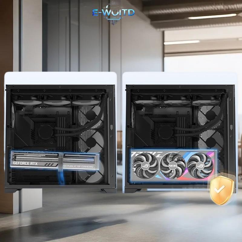 E-WOITD 1 Bộ GPU Bên Ngoài Trạm Làm GPU Dọc Gắn Braet 2 / 3 Khe Cắm Card Đồ Họa Lái Giá Đỡ Với Phần 