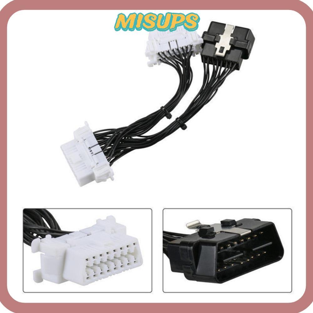 Cáp nối dài bộ chia Obd2 trên ô tô MISUPS, Cáp nối dài một đầu đực sang hai, Ổn định 2 cổng cái Obd2