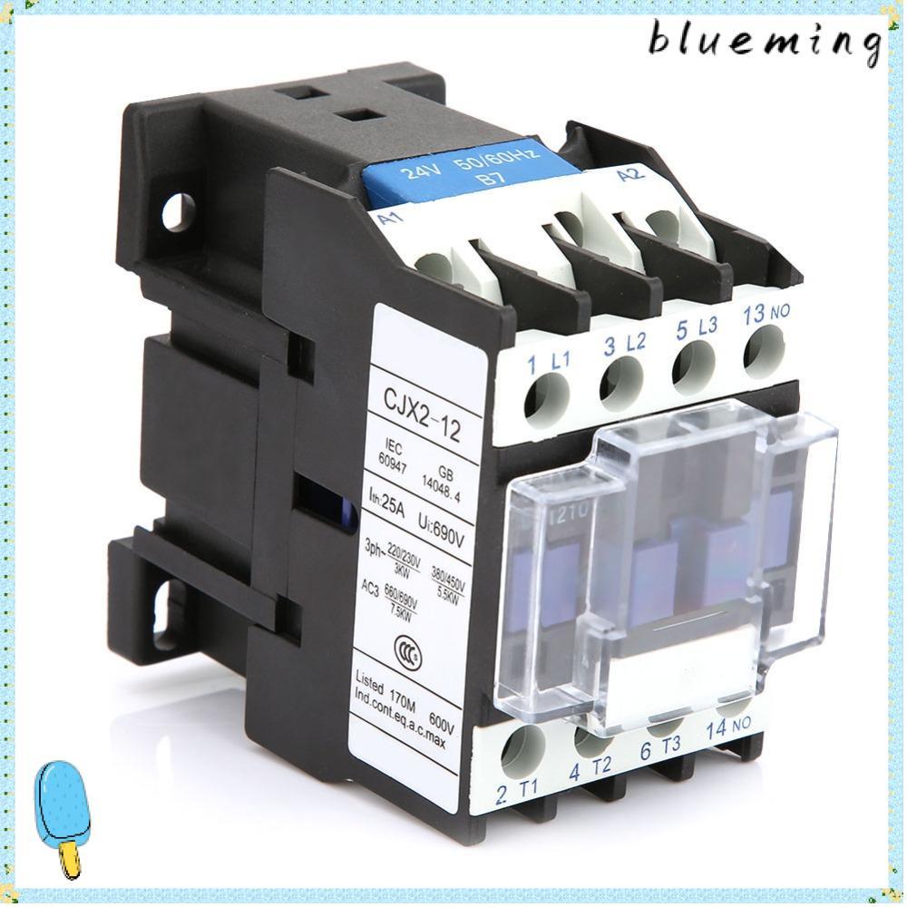 Contactor AC BLUEMING, Contactor 12A CJX2-1210, Rail Mount 24V / 36V / 48V / 110V / 220V / 380V AC C