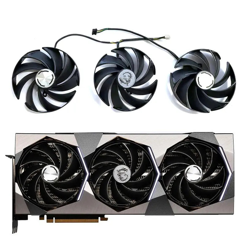 Dành Cho MSI RTX 4080 RTX 4090 Suprim x card đồ họa Quạt Làm Mát 95mm 4PIN PLD10020B12H RTX4080 GPU 