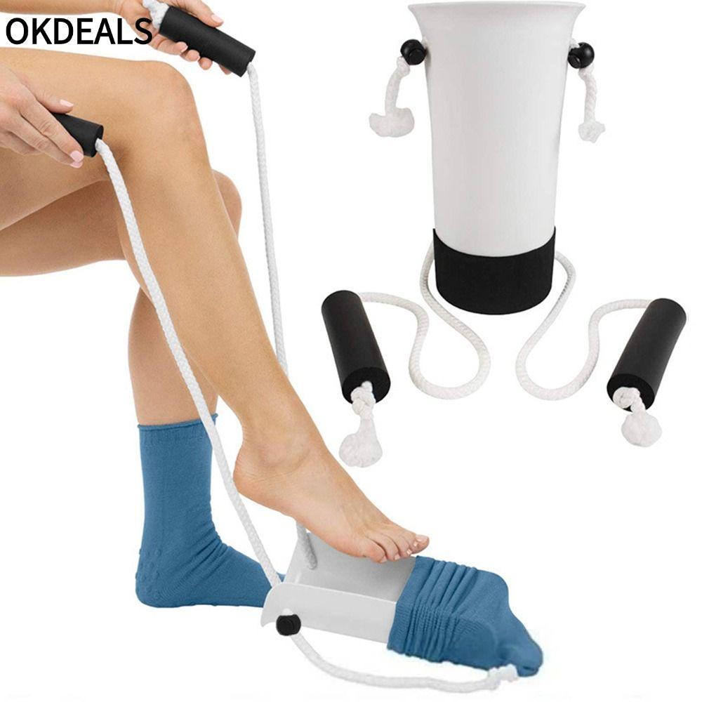 OKDEALS Tất Stocking Aid Puller Disabilty Aid Helper Creative Sock & Stocking Helper