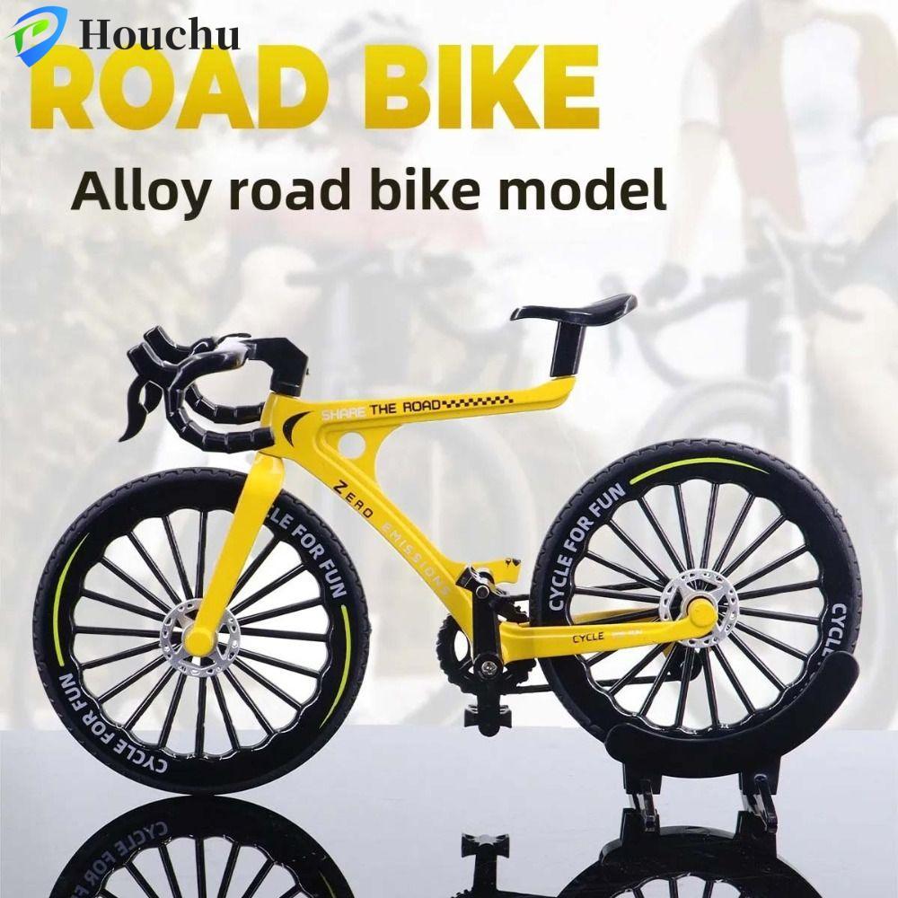 HOUCHU Xe Đạp Leo Núi Đồ Chơi, Mô Phỏng Tỉ Lệ 1: 8 Mô Hình Xe Đạp Mini, Trang Trí Nhà Cửa Diecast Ra