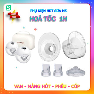 [HoảTốc] Bộ phụ kiện thay thế M5 - Van chân không silicone, cuống hút màng hút, phễu, cúp hứng sữa