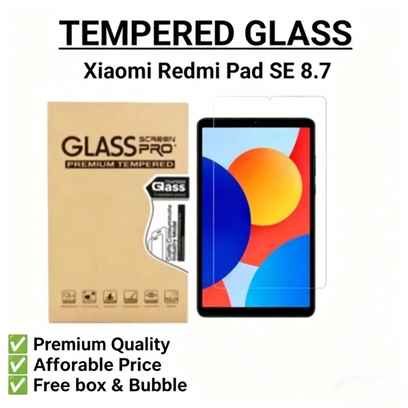 Kính cường lực bảo vệ màn hình cho Redmi Pad SE 8.7 inch 4G 9H HD Full Cover HD Clear