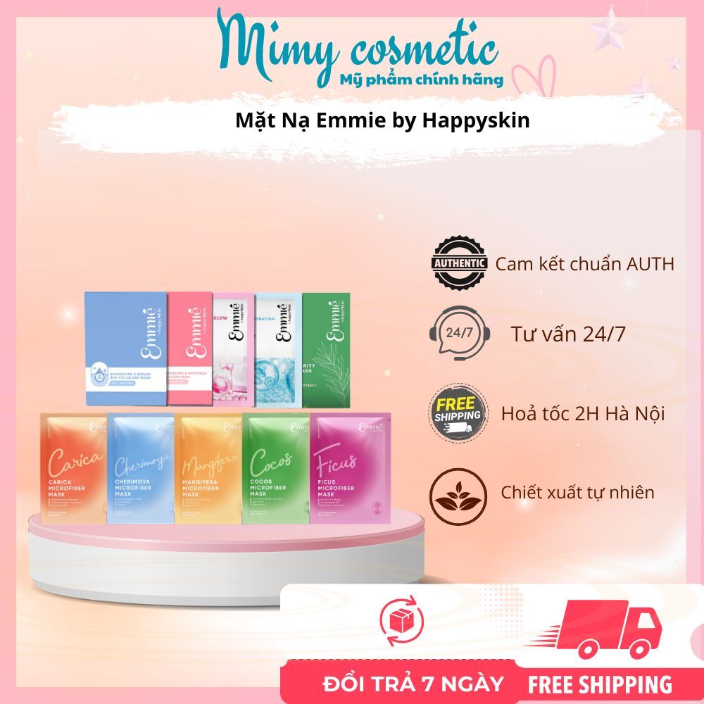 Mặt Nạ Emmie by Happyskin Tencel, BioCell, MicroFiber Chăm Sóc Da