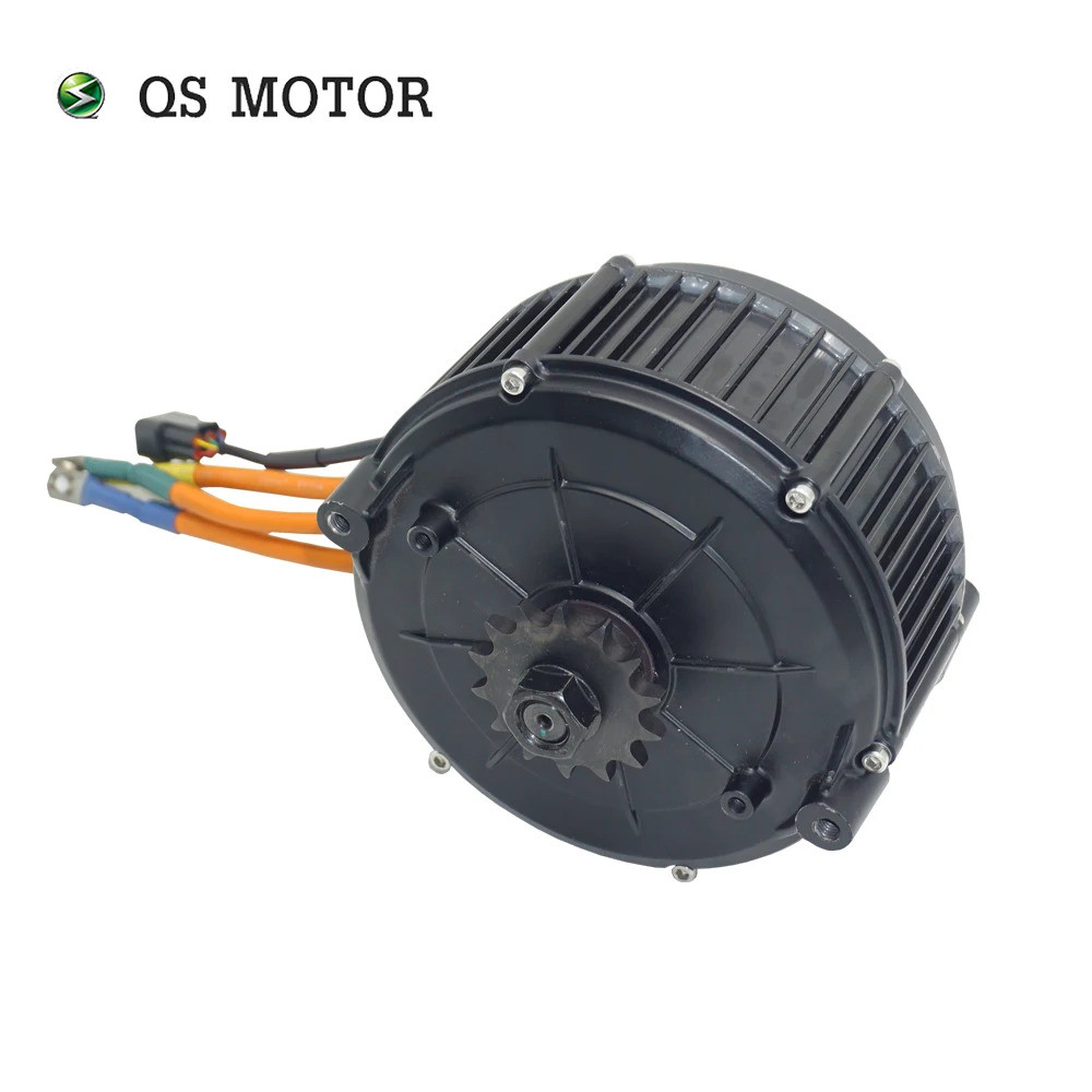 Động cơ QS165 V2 5000W 72V 35H PMSM Động cơ truyền động giữa với bánh xích 428 14T cho xe máy điện t