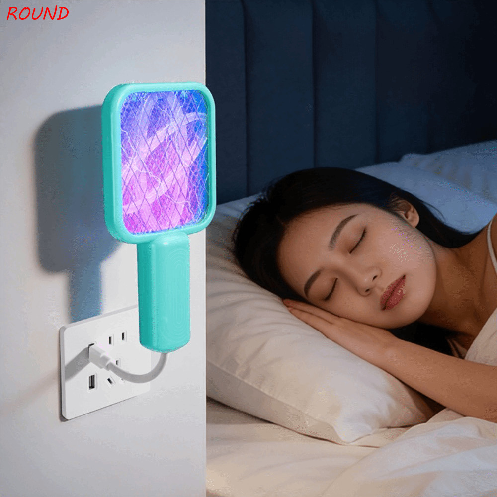 Bẫy muỗi ánh sáng UV TRÒN, Cắm và chạy Hướng có thể điều chỉnh Bẫy bẫy muỗi USB, Tay cầm có thể uốn 