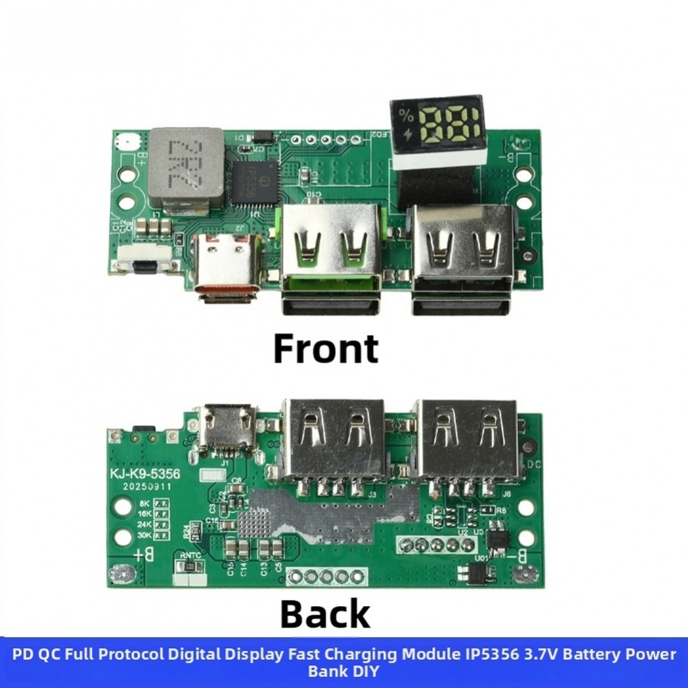 Mô-đun quản lý nguồn IP5356 cho các ngân hàng điện tùy chỉnh với màn hình cấp kỹ thuật số