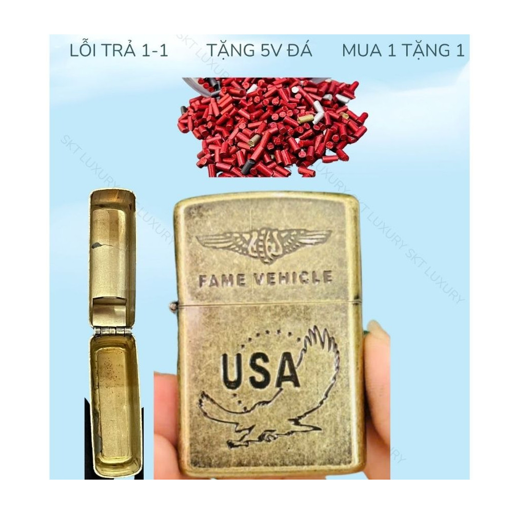 Case Zippo Đồng Thau Độc Lạ Giá Rẻ(DBV-DGC4),Tặng kèm 5v đá, Không Bao Gồm Nhiên Liệu | BigBuy360 - bigbuy360.vn