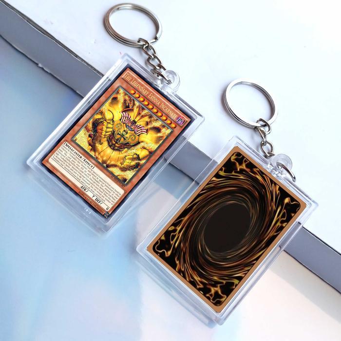 Gantungan kunci Keychain Yu-Gi-Oh  depan Belakang - Exodia