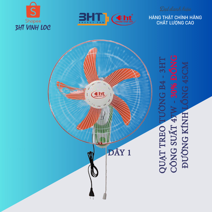 QUẠT TREO 1 DÂY 100% ĐỒNG * B4-47W