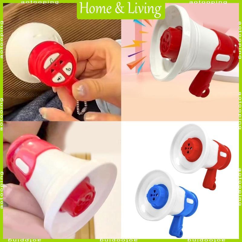 AOTO Small Voice Changer Toy Musical Megaphone Móc khóa có micrô ghi âm