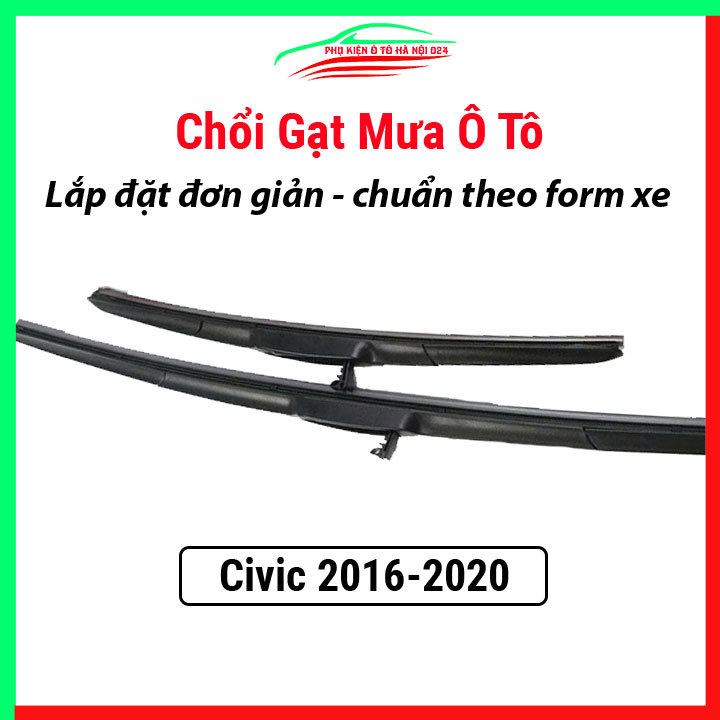 Bộ 2 Chổi Gạt Mưa Ô Tô Civic Gen 10 2016-2020 Mẫu TYT 3 Khúc