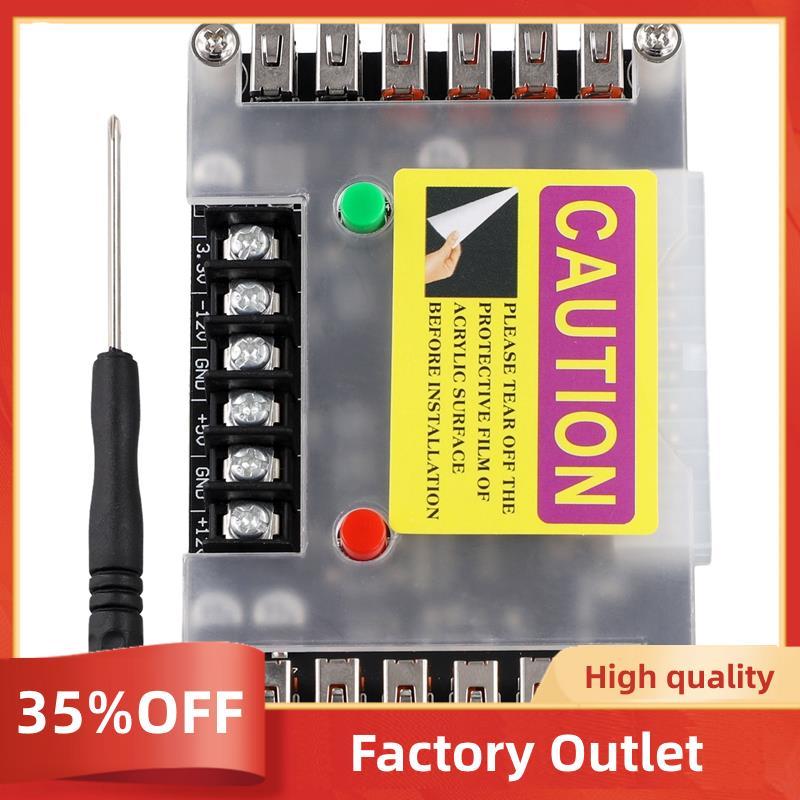 Bộ vỏ và bảng đột phá nguồn điện ATX với điện áp đầu ra 3,3V, 5V, 12V, -12V và 12 cổng USB, đầu ra t