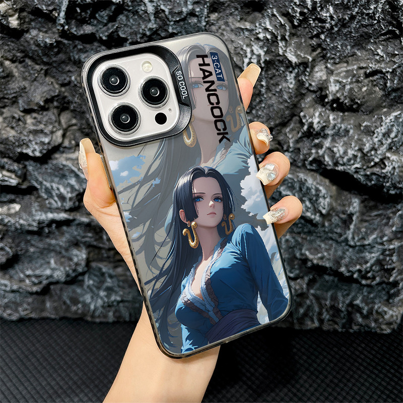 Ốp lưng iPhone bạc màu Boa Hancock One Piece nữ hoàng hải tặc cho iPhone 11 12 13 14 15 16 17 Pro Max chống rơi cao cấp | BigBuy360 - bigbuy360.vn