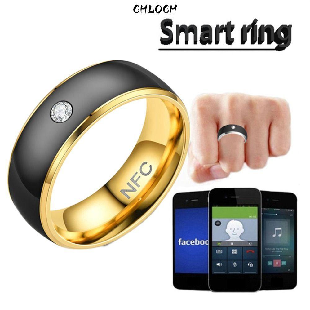 Nhẫn thông minh CHLOCH NFC, Nhẫn kỹ thuật số ngón tay bằng thép không gỉ kết nối có thể đeo được, Nh