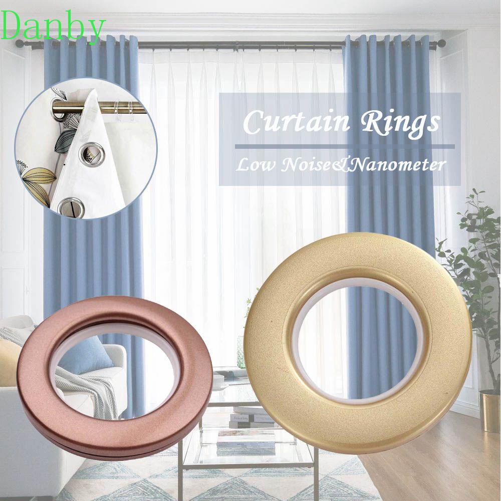 DANBY Rèm Nhẫn Ánh Sáng Mờ 9 Màu Vòng Khóa Lỗ Tròn Tiếng Ồn Thấp Vòng Tròn La Mã