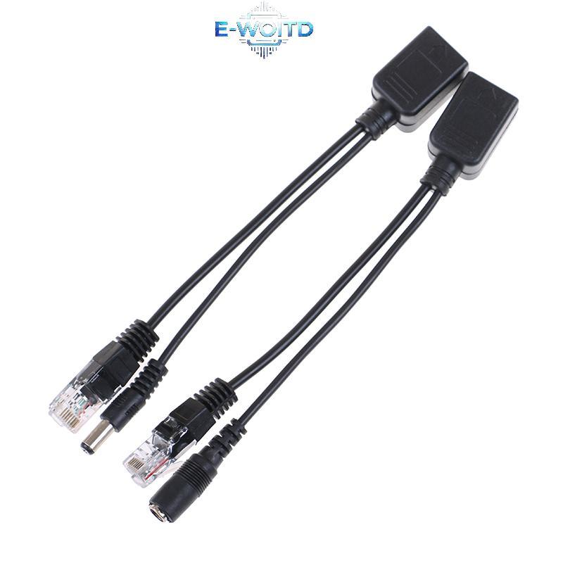 E-WOITD 1 Bộ Cáp POE Nguồn Điện Thụ Động Qua Ethernet Adapter Cáp POE Splitter Injector E-WOITD