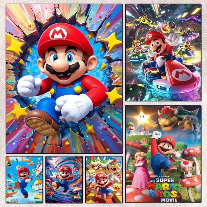 Super Mario Bros Canvas Wall Art Trang trí phòng trẻ em