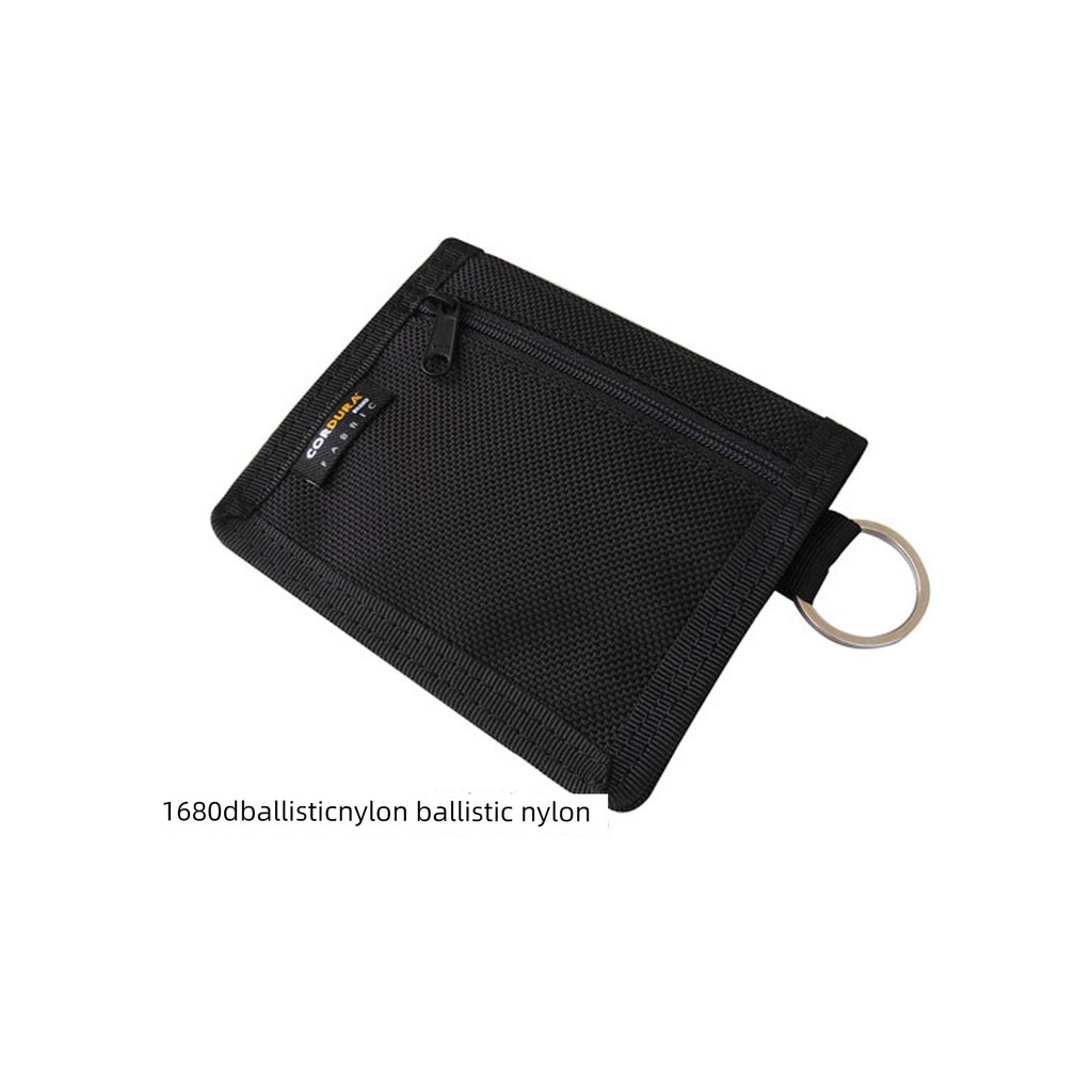 Mỹ Dupont Ballistic Nylon Kodora 1680D Vải Nửa Lạnh Ví Dây Nhiều Khe Cắm Thẻ Túi Bạc Nylon