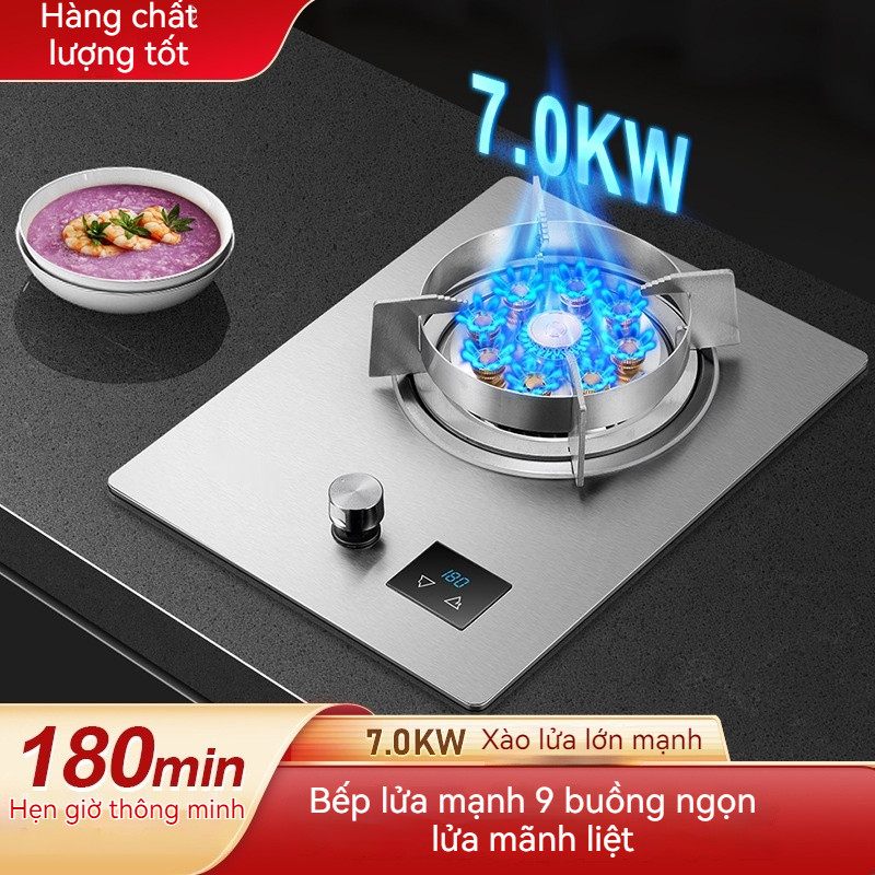 Bếp gas đơn bằng thép không gỉ.Bếp gas đơn công suất cao gia dụng.Bếp gas với ngọn lửa cao tự nhiên.