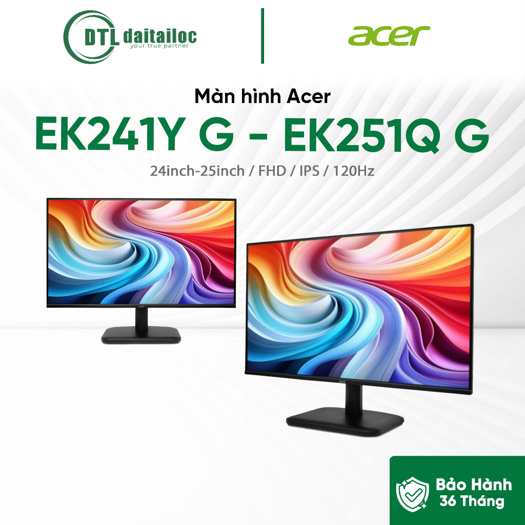 Màn hình Acer EK241Y G 24 inch | EK251Q G | Chính Hãng | Bảo Hành 36 Tháng