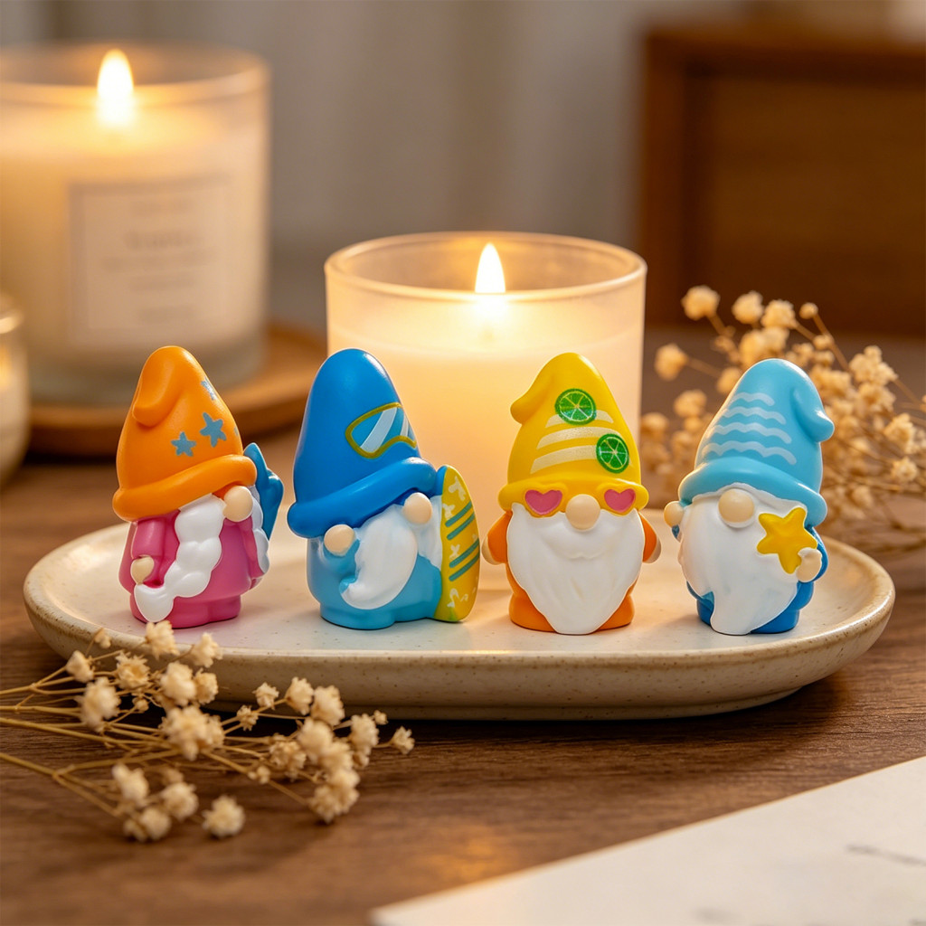 [doverywell] Tượng Gnome Mini Vườn Nhỏ Gnome 2 Chiếc Mini Mùa Hè Gnome Tượng Nhỏ – Gnome Nhựa Đi Biể
