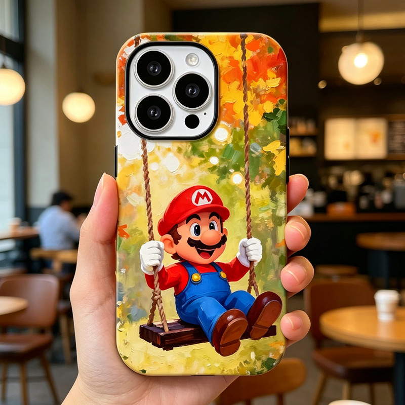 Ốp lưng Super Mario 2 Trong 1 Cho iPhone 17 Pro Max Air 16 Pro Max 15 Pro Max Ốp lưng Cho iPhone 12 