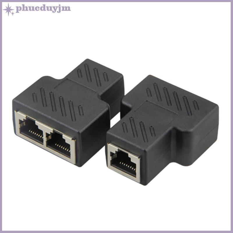 Phu 1 đến 2 LAN Ethernet Network Cable RJ45 Splitter cắm Adapter Connector VN