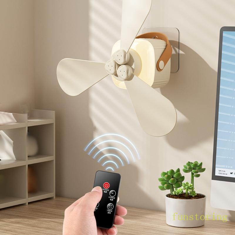 Quạt trần Mini điều khiển từ xa vui nhộn 3600mah 7200mah có đèn LED di động 3 tốc độ