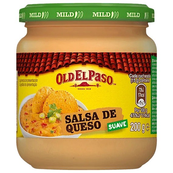 Sốt Phô Mai Old El Paso Salsa De Queso Mild Hộp 200g – Sốt Tex-Mex Chấm Nachos, Snack, Đồ Chiên