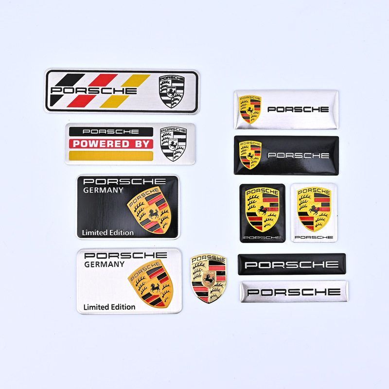 PORSCHE PORSCHE PORSCHE PORSCHE Đuôi Hộp Nhãn Nhãn Xe Ô Tô Độc Đáo Nhãn Dán Trang Trí Xe Hơi Nhãn Dá