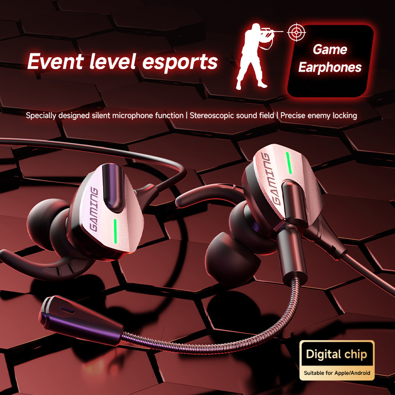 SPRISE G68 Tai nghe có dây Chơi game Esports với 2 Mic Bass Độ trễ siêu thấp Tai nghe HiFi phổ thông 3,5mm / TypeC | BigBuy360 - bigbuy360.vn