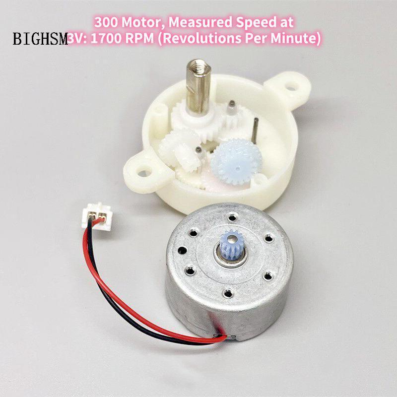 BIGHSM Mini 300 Gear Motor 7RPM Hộp số Micro Tốc độ chậm Động cơ giảm bền bỉ cho thiết bị tự động hó