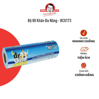 Bộ 80 khăn đa năng 30cm uncle bills khăn lau đa năng lau sạch mọi vết bẩn - bc0173