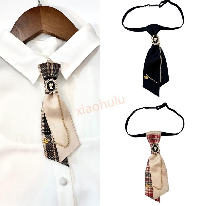 XHL Áo Sơ Mi Ivy League Dây Buộc, Cổ Punk, Phù Hợp Sự Kiện và Biểu Diễn Sân Khâu
