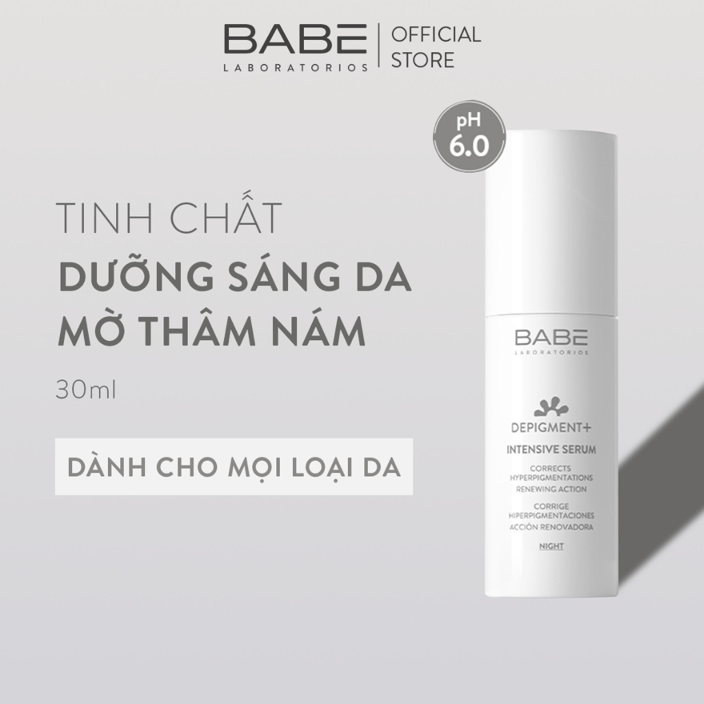 Bộ Đôi Tinh Chất Và Kem Dưỡng Dưỡng Sáng Mờ Thâm Nám BABE DEPIGMENT+ Intensive Serum 30ml & Control Fluid 40ml | BigBuy360 - bigbuy360.vn