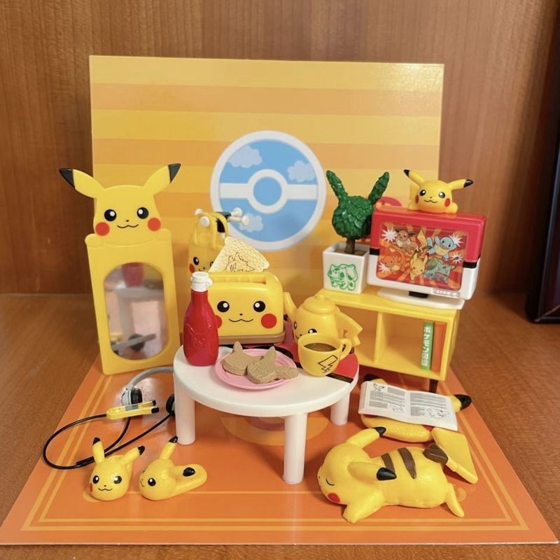 Phòng Pikachu Đồ Chơi Thực Phẩm Thu Nhỏ Dụng Cụ Phòng Mini Cảnh Yêu Tinh Đồ Trang Trí Hộp Đồ Chơi