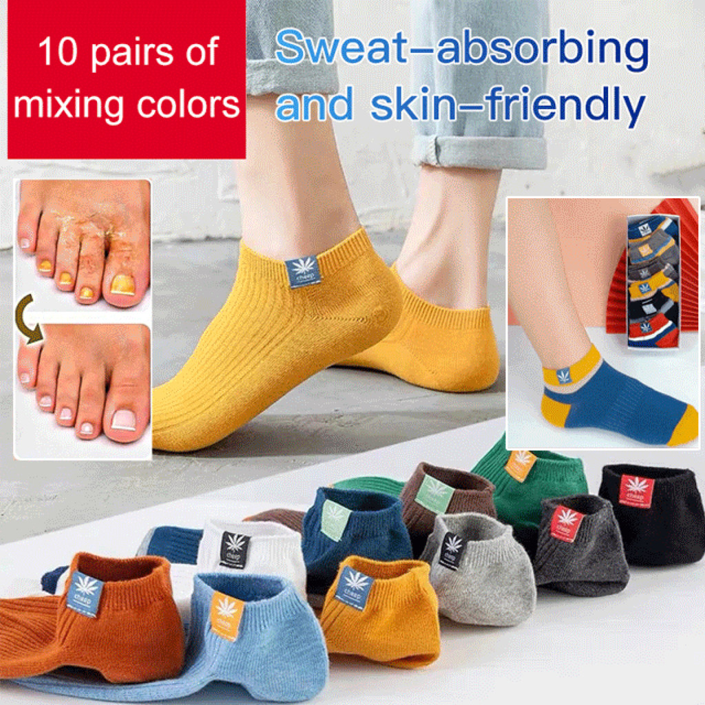 [Anti-Odor Design] Men's Pure Cotton No-Show Socks No-Show Socks/Men's Socks/Anti-Odor/Cotton Socks