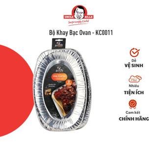 Bộ 2 dĩa bạc uncle bills 42x28cm hình ovan kc0011