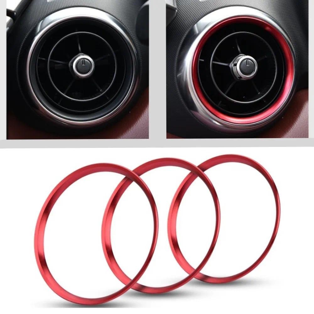 Tự Động AC Lỗ Thông Khí Ổ Cắm Điều Hòa Bao Vòng Viền Cho Xe Mazda MX5 Mazda 2 CX3 MX-5 RF ND Nhẫn Ng