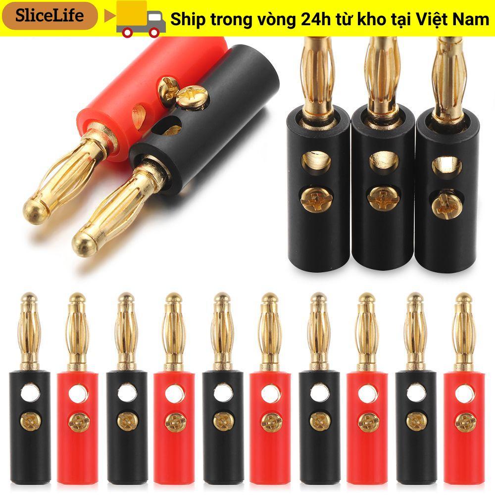 SLICELIFE Banana Plug 4mm Phụ kiện loa Jack âm thanh mạ vàng