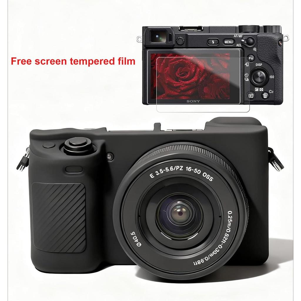 Ốp Lưng Cho Sony Alpha A6400 / A6300 / A6100 A6700 A6500 Phụ Kiện Camera Vỏ Bảo Vệ Silicon Mềm, Kính