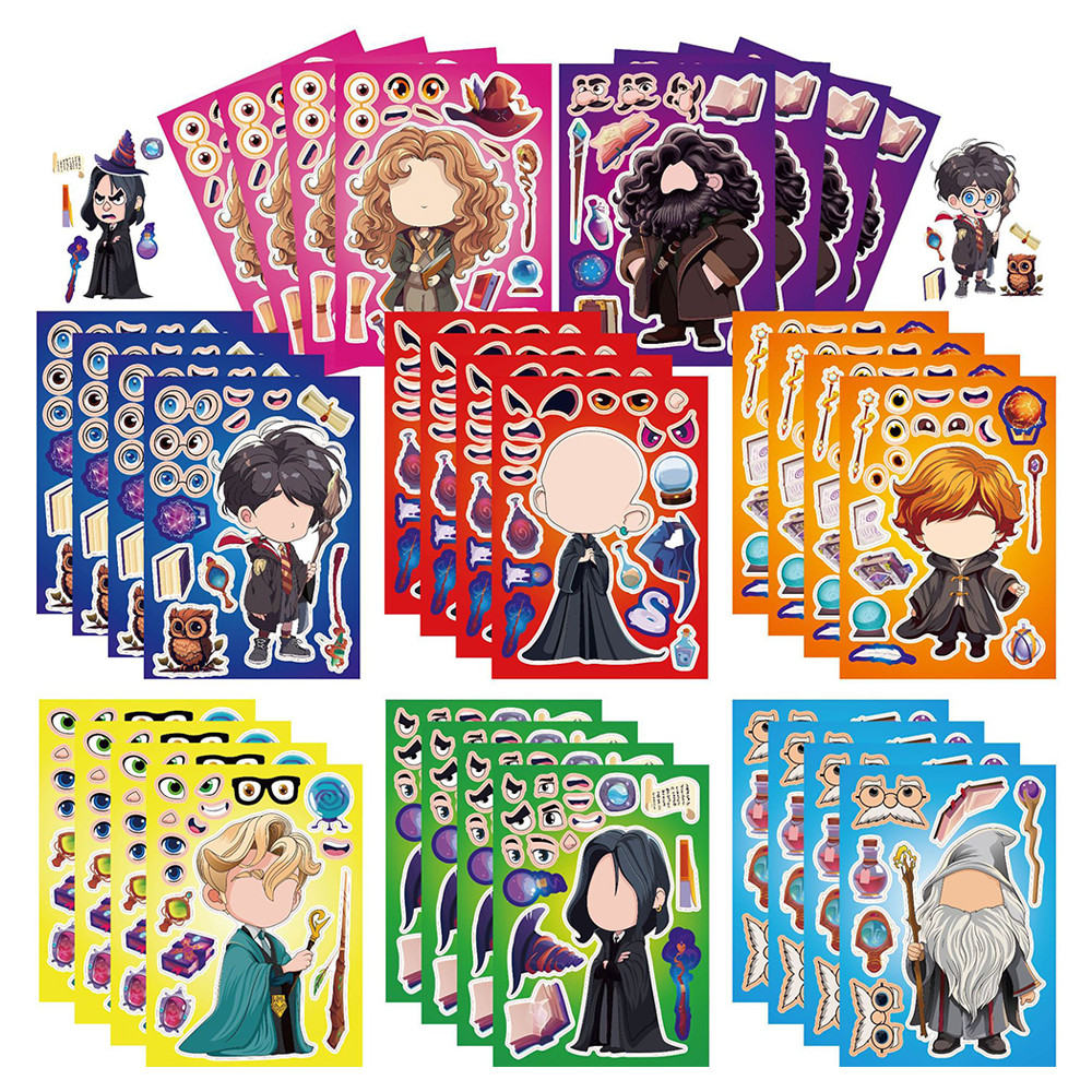 HarryPotter HarryPotter Trẻ Em Anime Hoạt Hình Tương Tác Cha Mẹ-Con Xếp Hình Dán DIY Notebook Dán