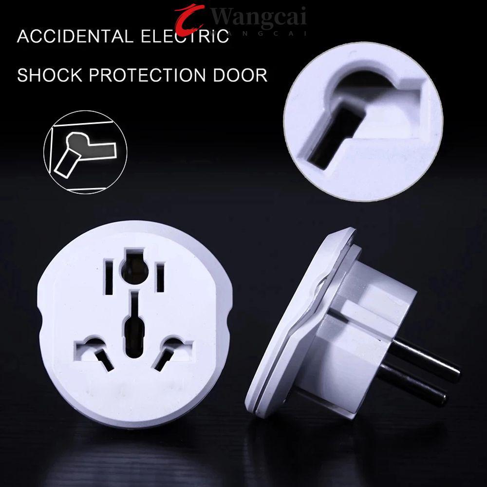 WANGMCAI EU Cắm Adapter Điện Ổ Cắm Tường EU Cắm Bộ Chuyển Đổi Châu Âu Cắm Điện AU UK CN US Sang EU C