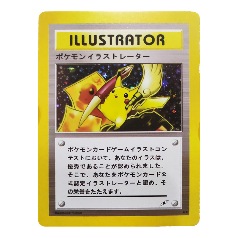 [TideBloom] Thẻ Pokemon Gam DIY Pikachu Illustrator Cards Battle Game Bộ sưu tập Pokémon cổ điển Quà
