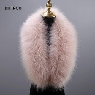 Ditipoo Lông Thú Giả Sang Trọng, Cổ Thú Giả Lớn Có Thể Tháo Rời Mùa Đông, Áo Khoác Hood Khăn Choàng 80cm Giữ Ấm Lông Thú Cổ Màu Xám